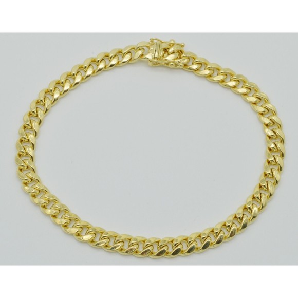 Mens 6.1mm 10k Real Yellow Gold Miami Cuban Curb Chain Bracelet. 8 1/4" 8.30gr - Picture 5 of 6